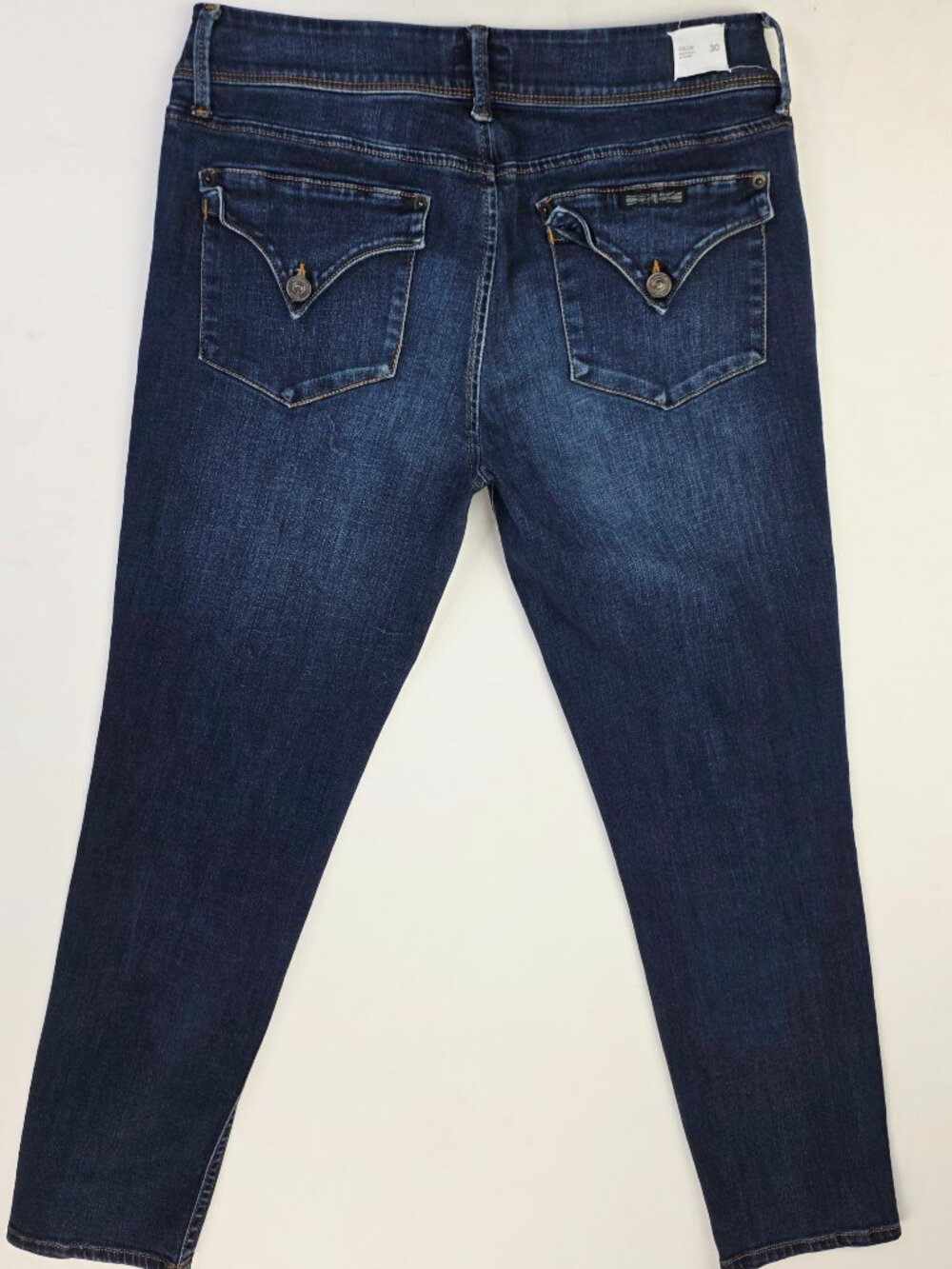 Hudson Collin Skinny Womens Size 30X28 Blue Denim 5 Pocket Logo Tag Jeans